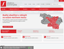 Tablet Screenshot of elektro-gorenjska.si